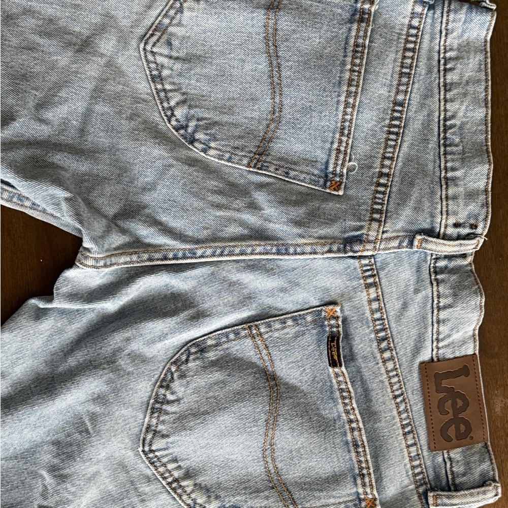 Lee Blue Slim Straight Jeans Timeless Design - Picture 5 of 6